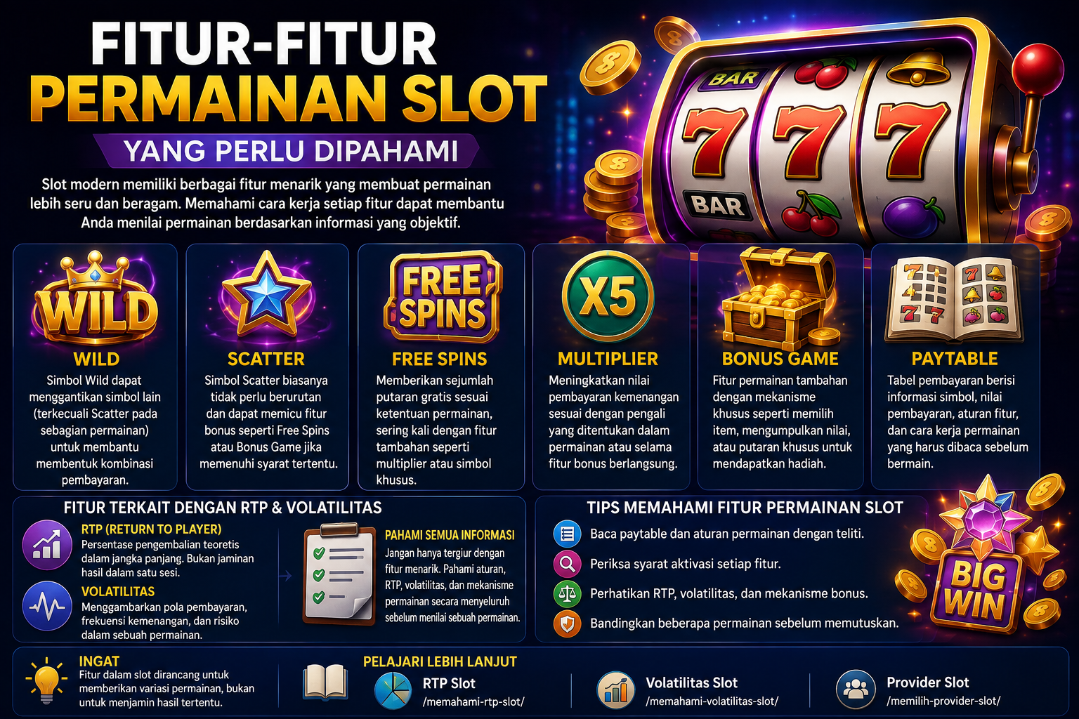 Fitur-Fitur Permainan Slot yang Perlu Dipahami