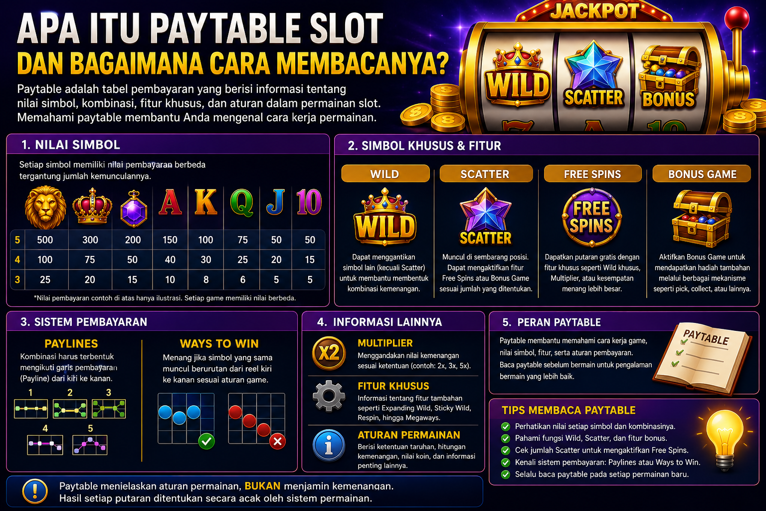 Apa Itu Paytable Slot dan Bagaimana Cara Membacanya?