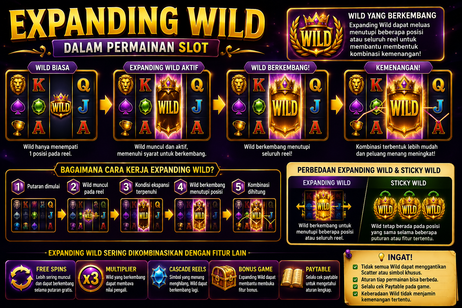 Expanding Wild dalam Permainan Slot: Pengertian dan Cara Kerjanya
