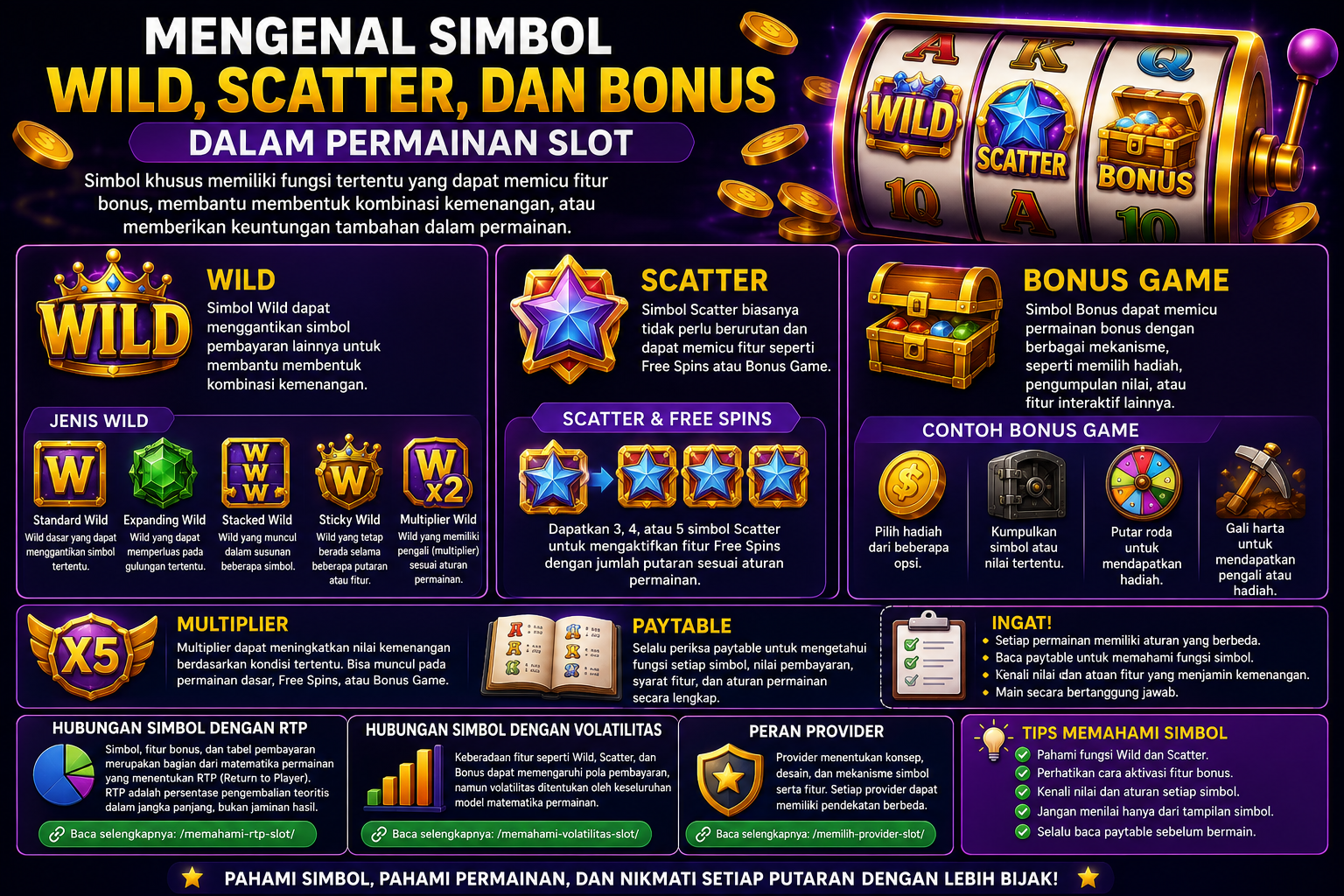 Mengenal Simbol Wild, Scatter, dan Bonus dalam Permainan Slot