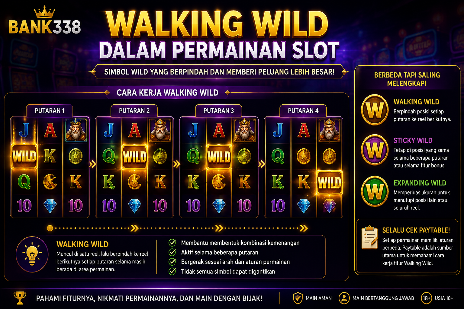 Mengenal Walking Wild dalam Permainan Slot dan Cara Kerjanya