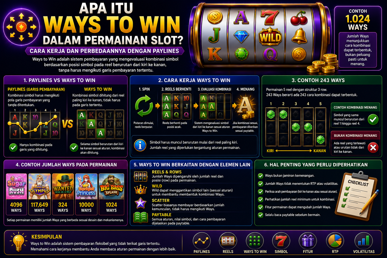 Apa Itu Ways to Win dalam Permainan Slot? Cara Kerja dan Perbedaannya dengan Paylines