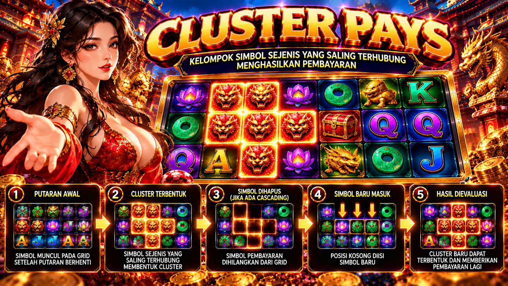 Memahami Cluster Pays dalam Permainan Slot dan Cara Kerjanya